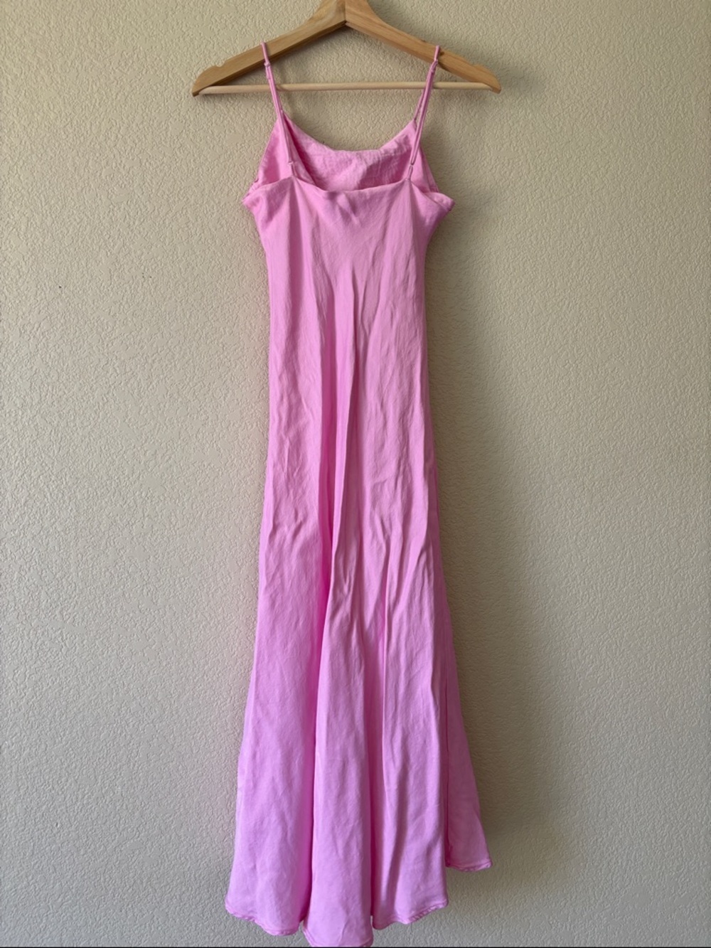 Zara Slip Maxi Dress Featuring Adjustable Straps, Side Leg Slit - Picture 4 of 4